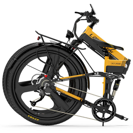 LANKELEISI XT750 Sport Foldable MTB e Bike 26inch 35KMH | 48v 500w | Hydraulic Disc Brake | 12.8Ah hidden battery - Rich Bit eBike