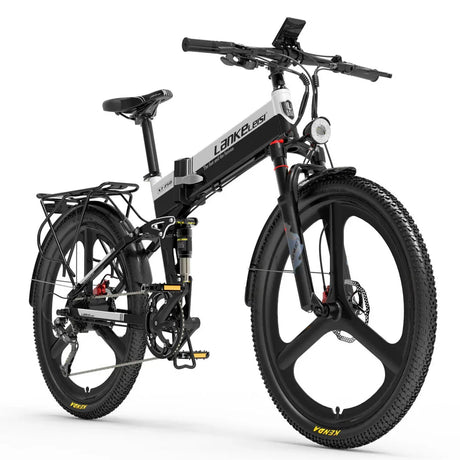 LANKELEISI XT750 Sport Foldable MTB e Bike 26inch 35KMH | 48v 500w | Hydraulic Disc Brake | 12.8Ah hidden battery - Rich Bit eBike