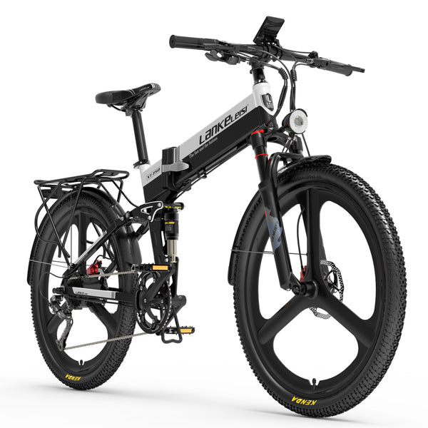 LANKELEISI XT750 Sport Foldable MTB e Bike 26inch 35KMH | 48v 500w | Hydraulic Disc Brake | 12.8Ah hidden battery
