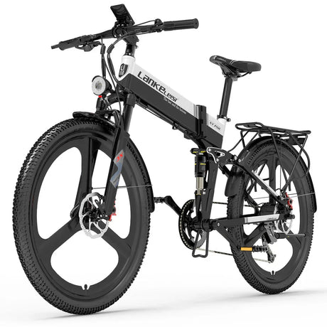 LANKELEISI XT750 Sport Foldable MTB e Bike 26inch 35KMH | 48v 500w | Hydraulic Disc Brake | 12.8Ah hidden battery - Rich Bit eBike