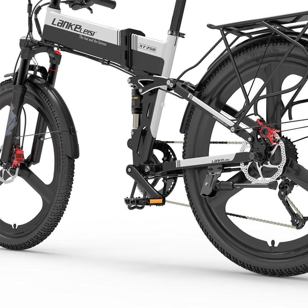 LANKELEISI XT750 Sport Foldable MTB e Bike 26inch 35KMH | 48v 500w | Hydraulic Disc Brake | 12.8Ah hidden battery