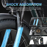 BAOLUJIE DP-2603+ Full Suspension Fat Electric Bike 26inch | 52v 3000w Dual motor | Hydraulic Disc Brake | 32Ah lithium battery