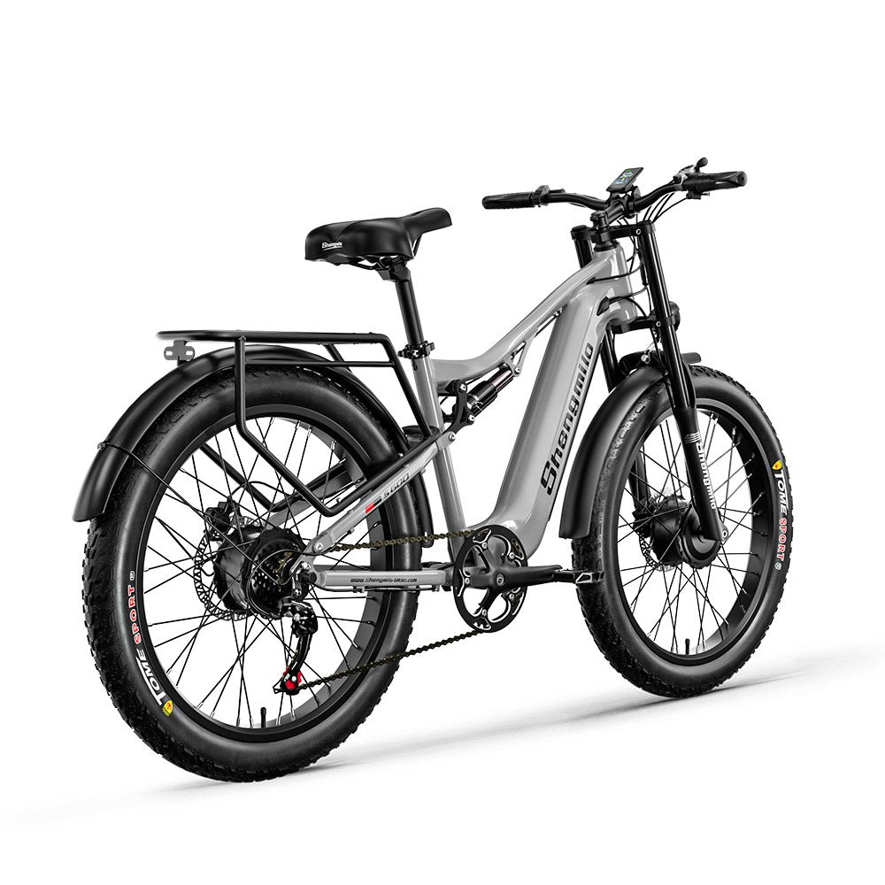 SHENGMILO S600 Full Suspension Fat E-Bike 26x3.0 inch 25KMH | 48v 2000w dual-motor | Hydraulic Disc Brake | 17.5Ah SAMSUNG battery Rich Bit eBike