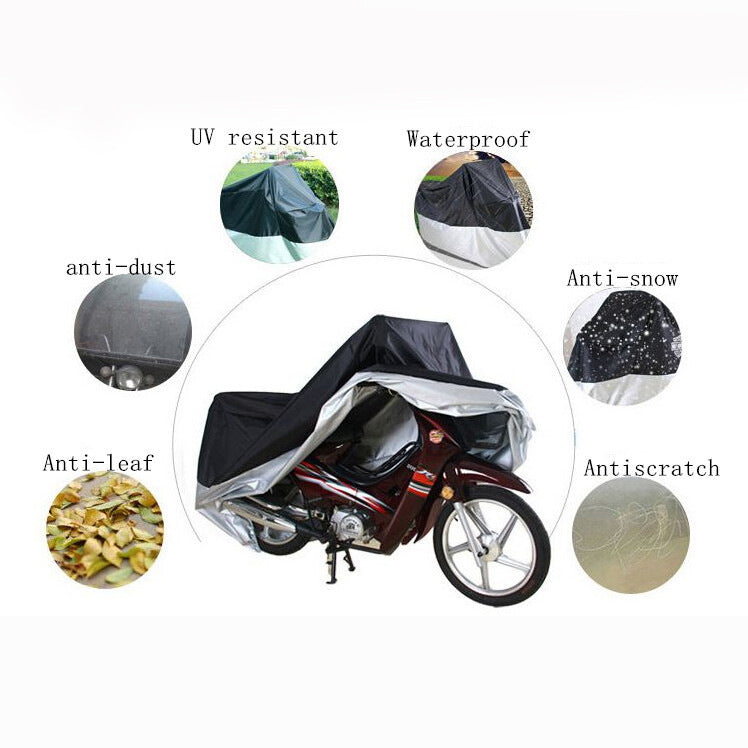 Xl Size Outdoor Bike Cover Rain Proof Durable For Motorcycle Electric Bicycle Made Polyester Nylon Cover Rich Bit eBike