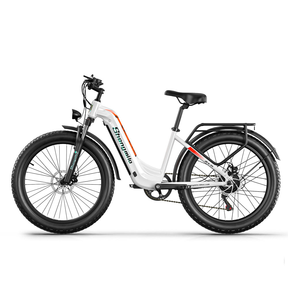 SHENGMILO MX06 City Commute e bike 26x3.0 inch 25KMH | 48v 500w 80N.m | Hydraulic Disc Brake | 17.5Ah SAMSUNG battery Rich Bit eBike
