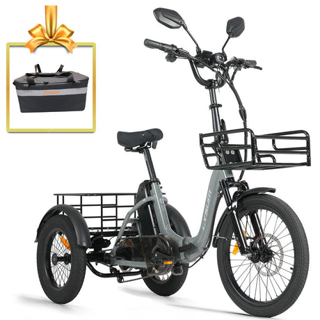 CYSUM AG1 Pro Folding Electric Tricycle For Adults, Women, Seniors Rich Bit eBike