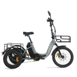 CYSUM AG1 Folding Electric Tricycle | 750W Motor & 48V 20Ah Removable Lithium Battery | Step-Through E-Trike with Hydraulic Disc Brakes, Speed Differential System, NFC LCD Display Rich Bit eBike