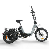 CYSUM AG1 Folding Electric Tricycle | 750W Motor & 48V 20Ah Removable Lithium Battery | Step-Through E-Trike with Hydraulic Disc Brakes, Speed Differential System, NFC LCD Display Rich Bit eBike