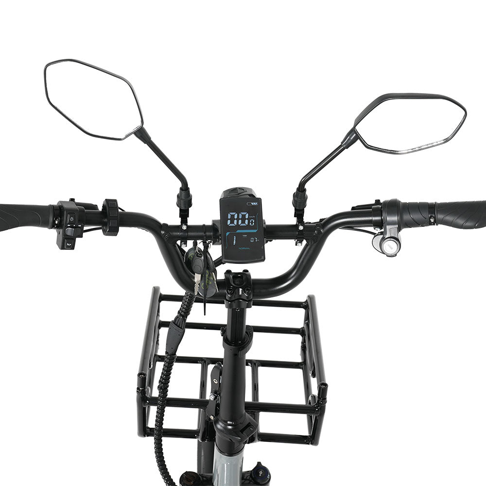 CYSUM AG1 Folding Electric Tricycle | 750W Motor & 48V 20Ah Removable Lithium Battery | Step-Through E-Trike with Hydraulic Disc Brakes, Speed Differential System, NFC LCD Display Rich Bit eBike