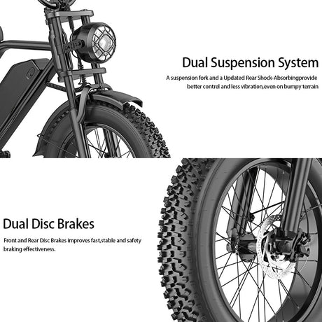 Headeer BK20 Full Suspension 20 Inch Fat e Bike Rich Bit eBike