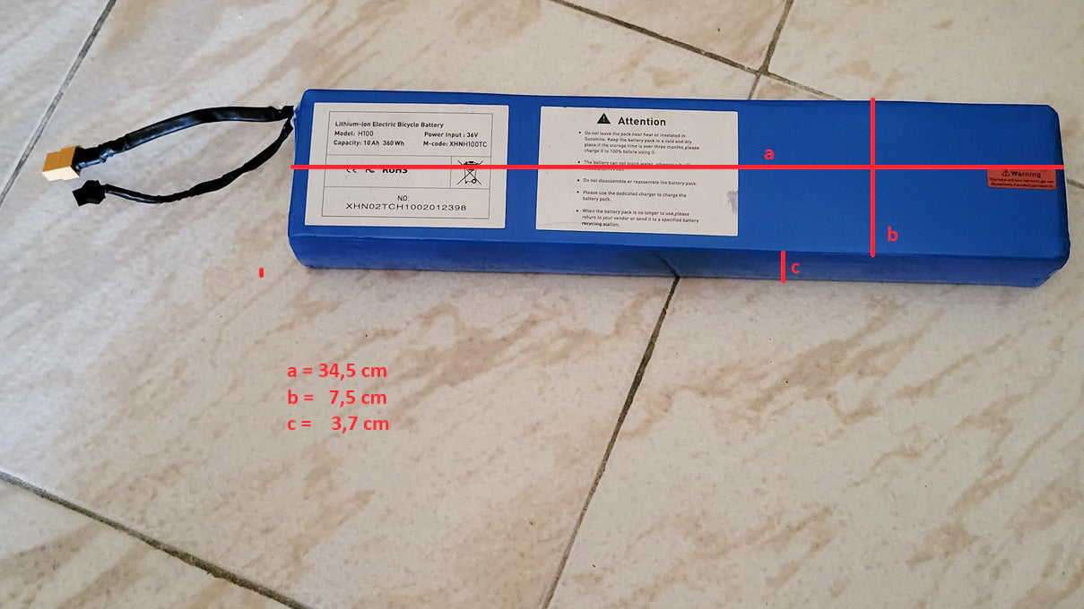 Lithium Battery 36v 10Ah for Rich Bit Electric Scooter H100 Rich Bit eBike