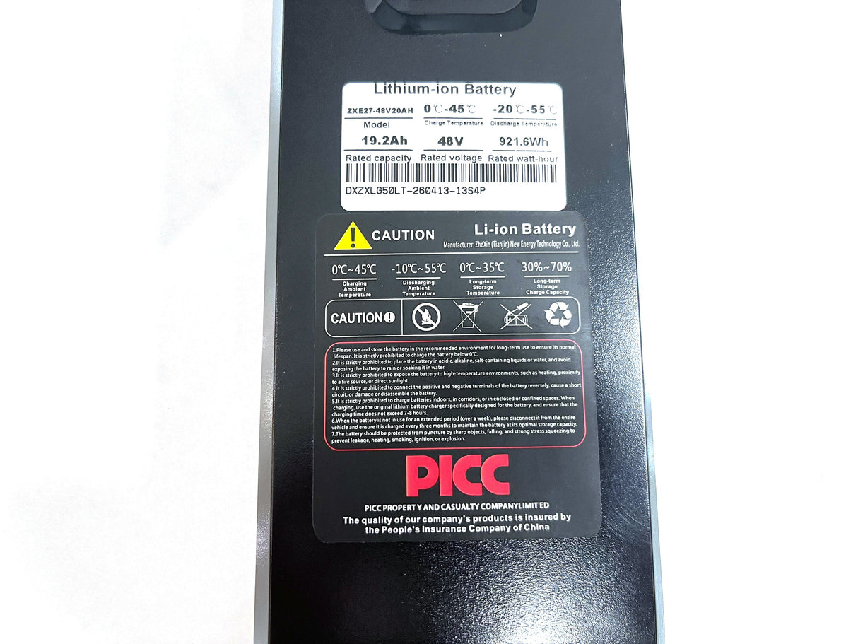 Lithium Battery 48v 20Ah LG Removable for Cysum AG1 Pro Electric Tricycle Rich Bit eBike