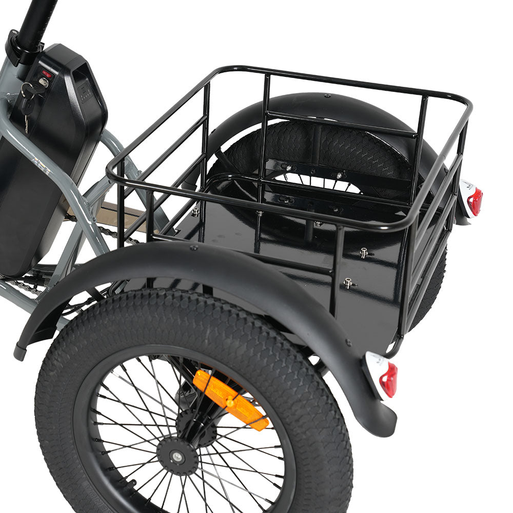 CYSUM AG1 Folding Electric Tricycle | 750W Motor & 48V 20Ah Removable Lithium Battery | Step-Through E-Trike with Hydraulic Disc Brakes, Speed Differential System, NFC LCD Display Rich Bit eBike