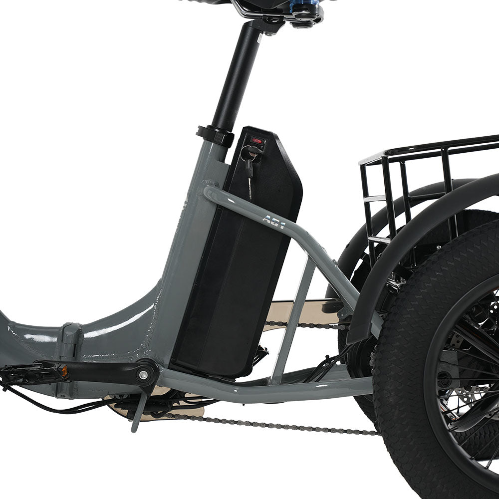 CYSUM AG1 Folding Electric Tricycle | 750W Motor & 48V 20Ah Removable Lithium Battery | Step-Through E-Trike with Hydraulic Disc Brakes, Speed Differential System, NFC LCD Display Rich Bit eBike