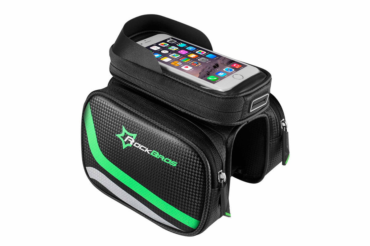 Bike bag touch screen saddle bag mountain bike front beam bag Rich