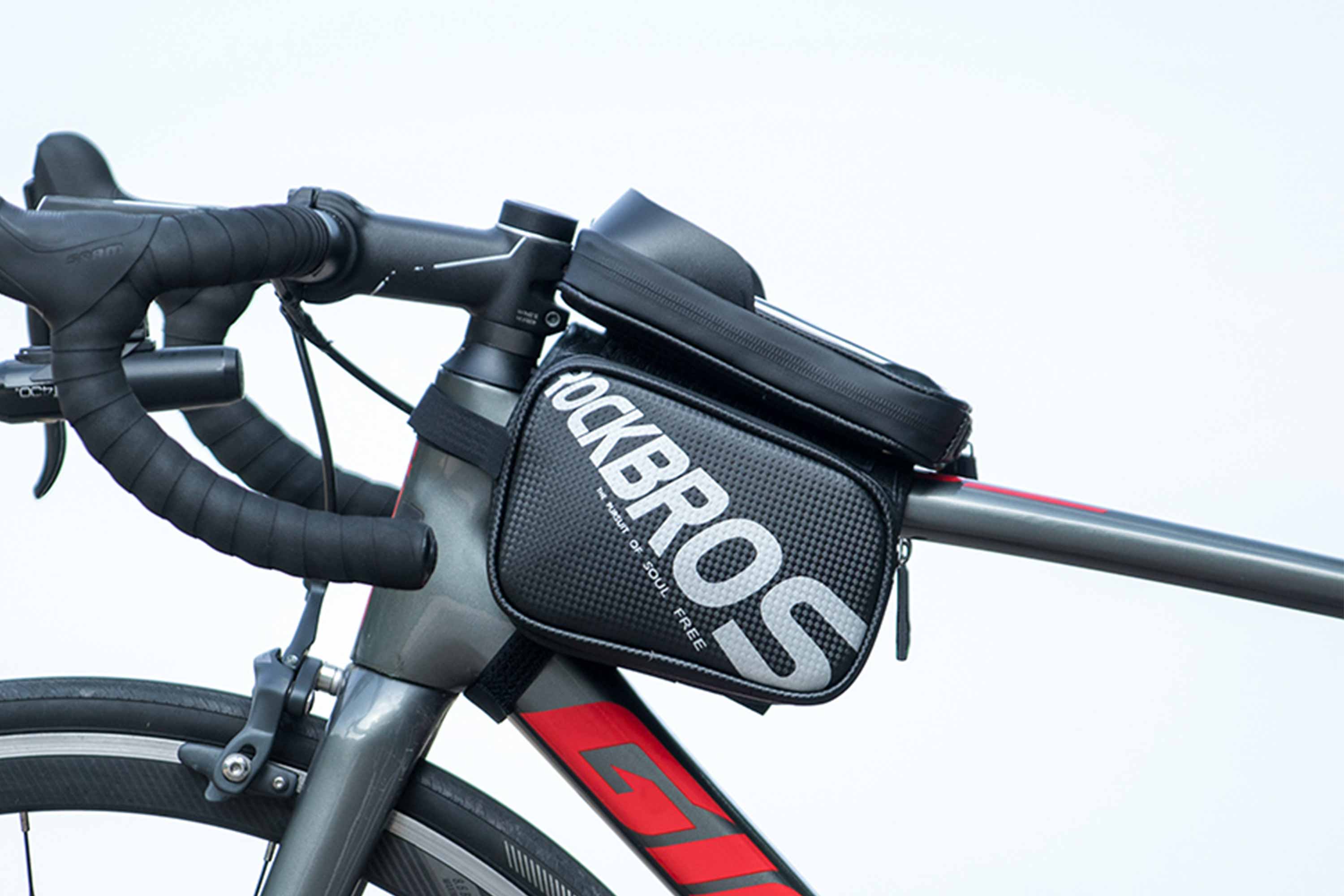 Bike bag touch screen saddle bag mountain bike front beam bag Rich Bit eBike