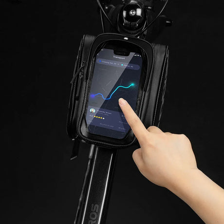 Bike bag touch screen saddle bag mountain bike front beam bag - Rich Bit eBike